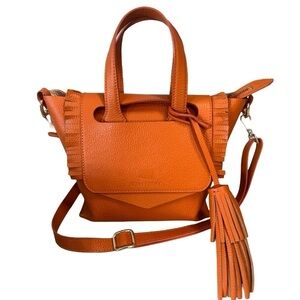 Sergio Gavazzeni Bag Gorgeous petite Crossbody soft Leather Burnt Orange NWOT